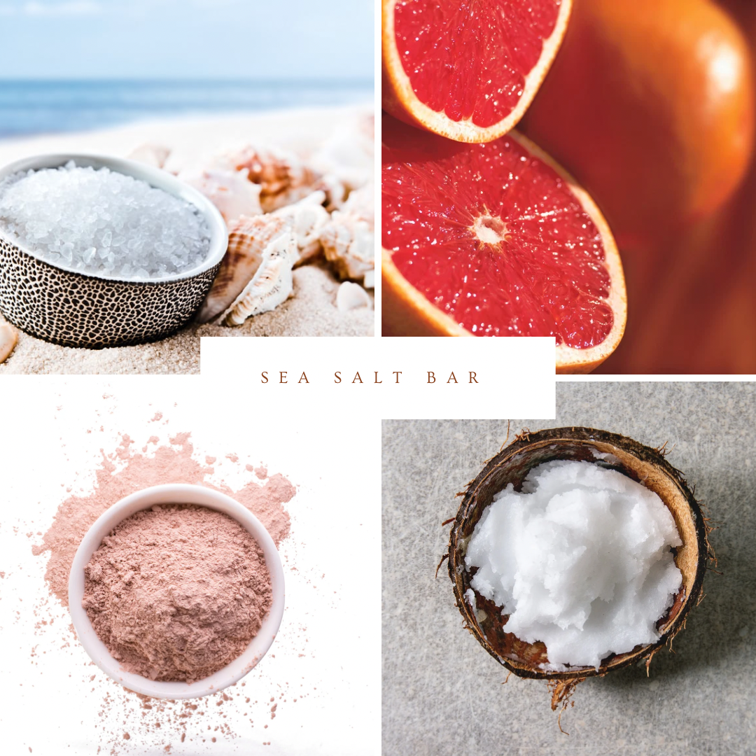 Citrus Salt Bar - Handmade Salt Soap with Rose Clay & Grapefruit