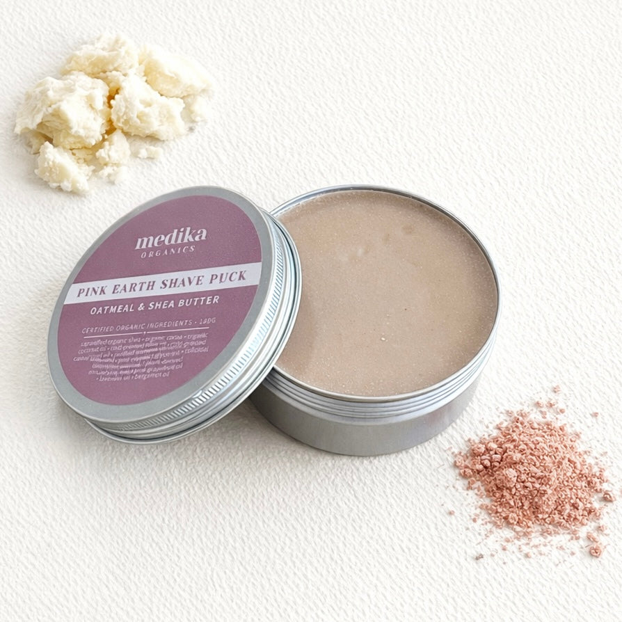 Blush Petal Shaving Puck Organic Shea Butter & Rose Clay