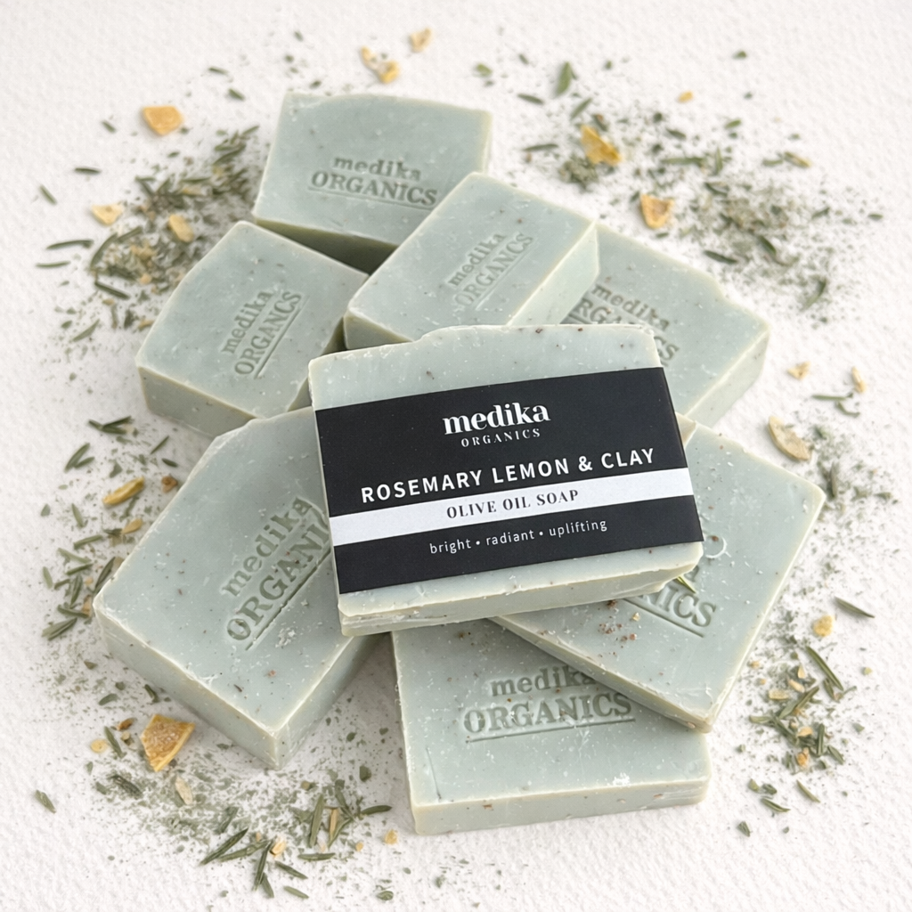 Rosemary Lemon & Clay - Olive Oil Soap 130g