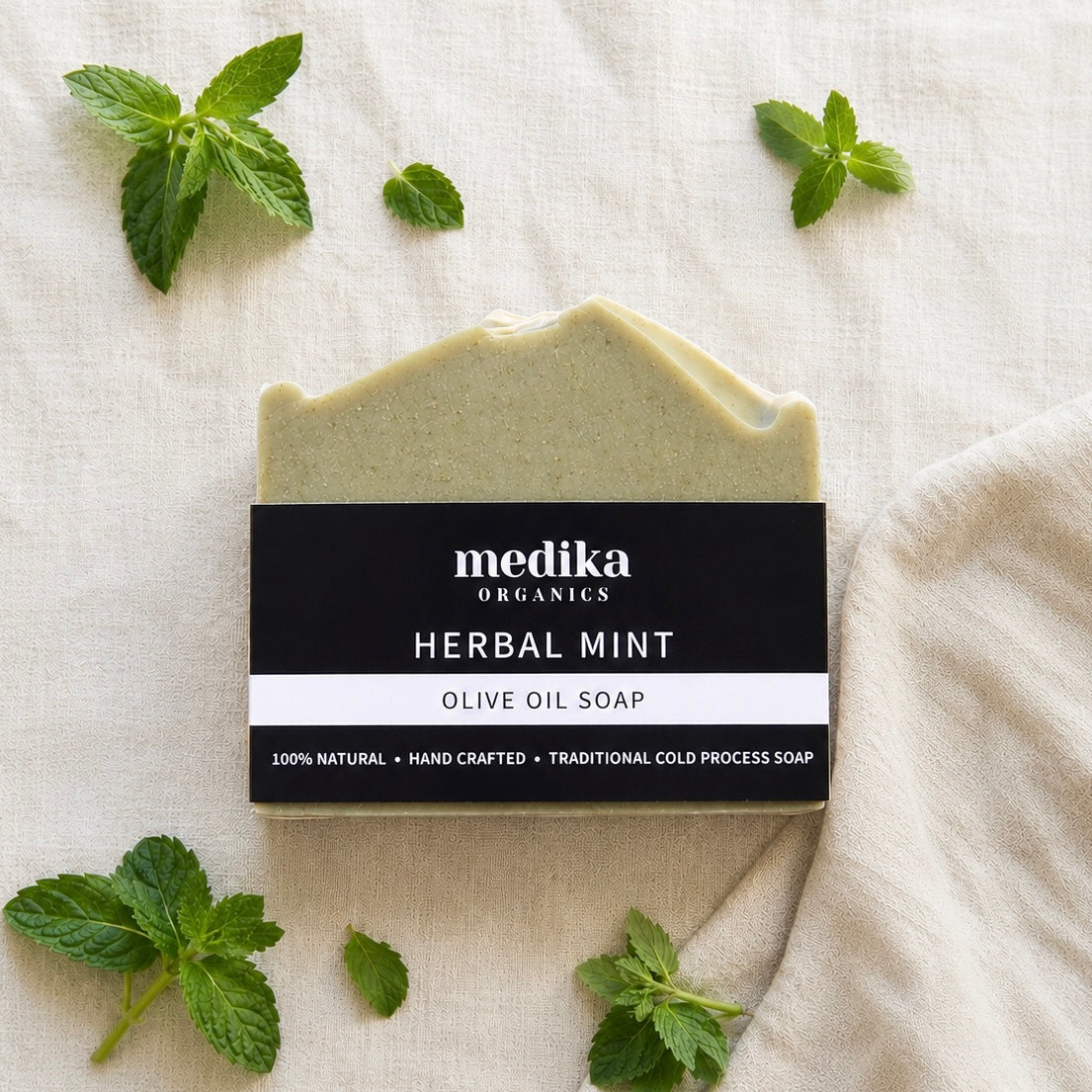 Herbal Mint Soap - Olive Oil Bar 130g
