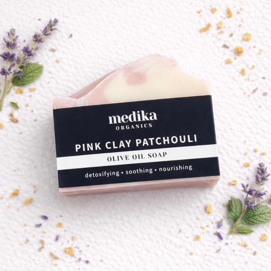 Pink Clay Patchouli Olive Oil Soap 130g