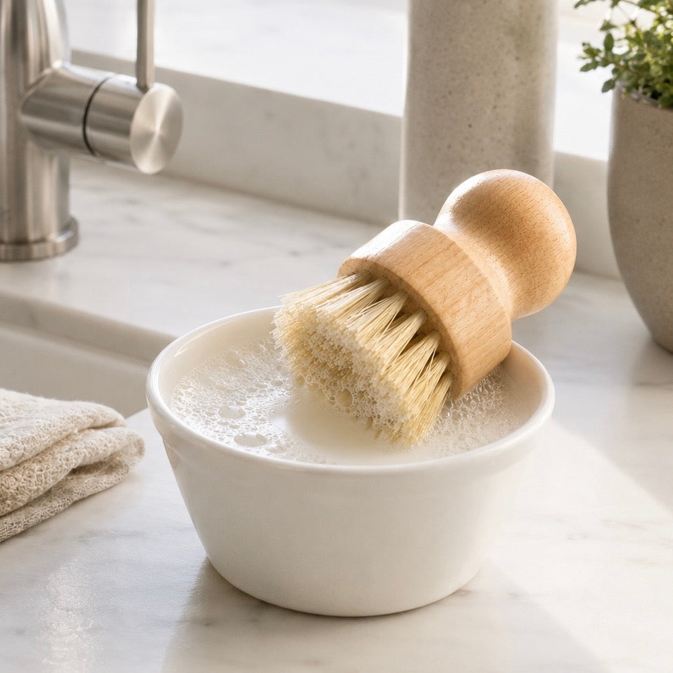 Solid Dish Soap & Brush