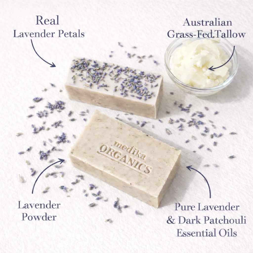 Bush Lavender Soap - Tallow Bar 130g