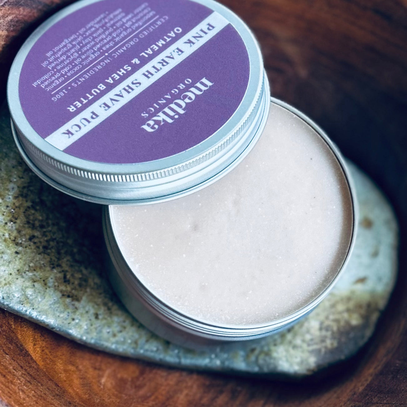 Blush Petal Shaving Puck - Organic Shea Butter & Rose Clay
