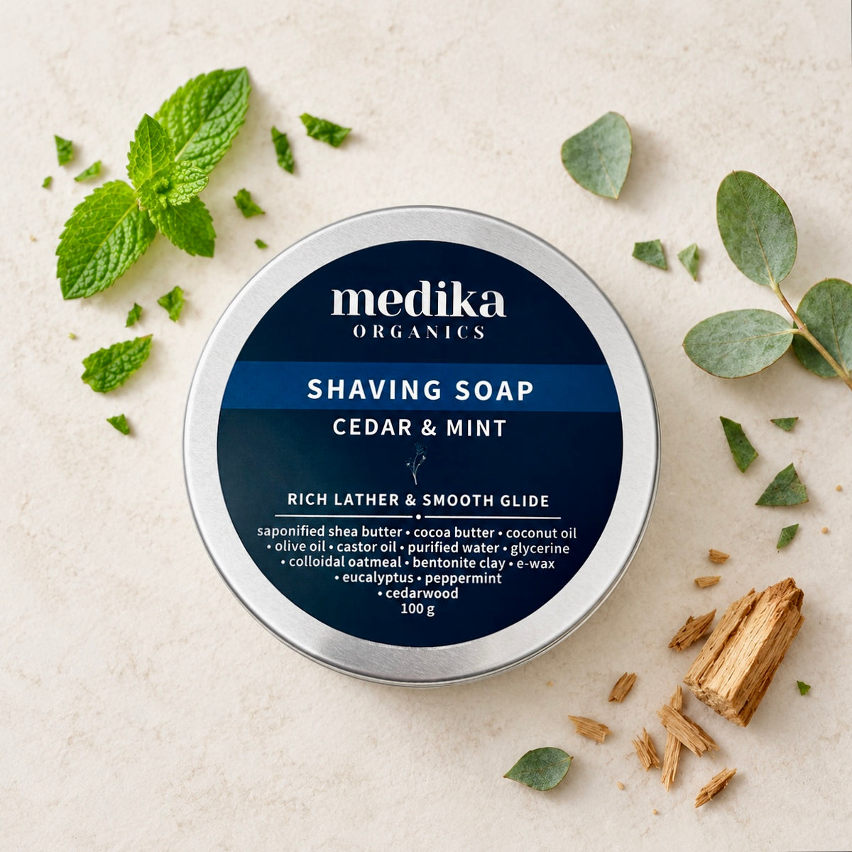 Cedar & Mint Shaving Soap