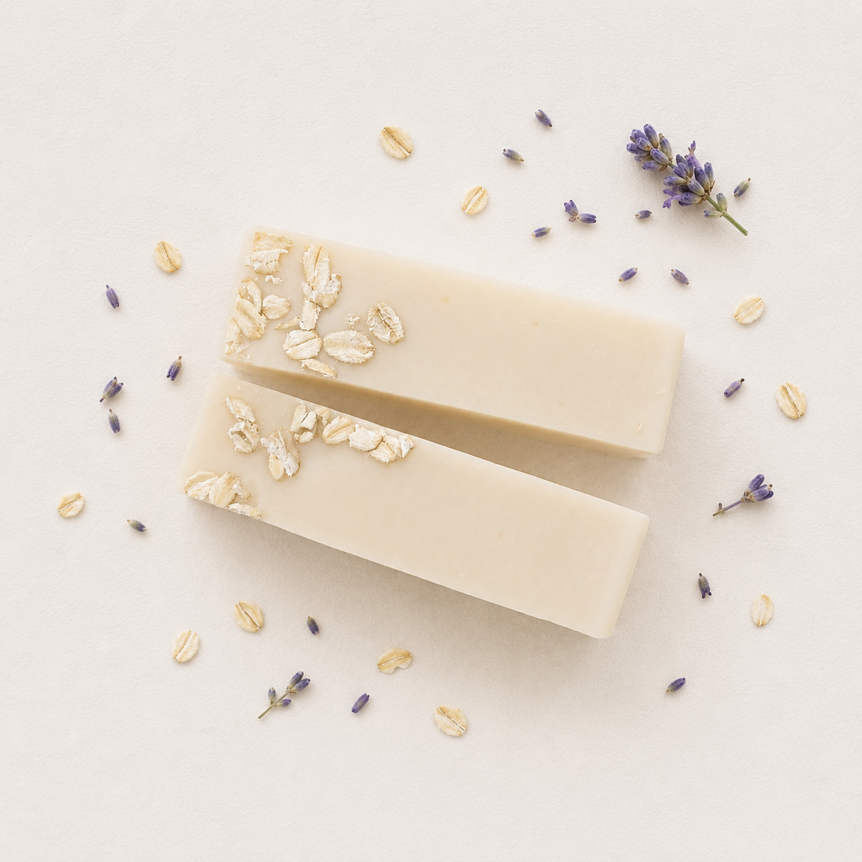 Goat milk soap with lavender and oatmeal