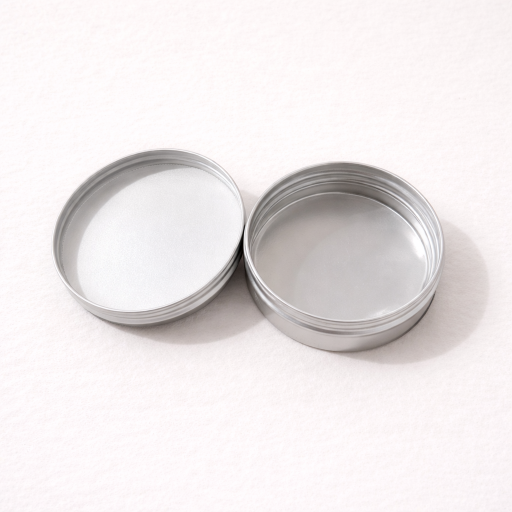 Aluminium travel tin for Medika Organics solid hair conditioner bar