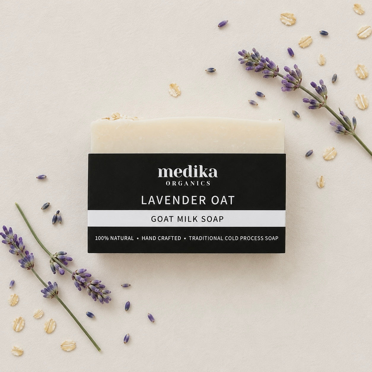 Goat milk soap with lavender and oatmeal