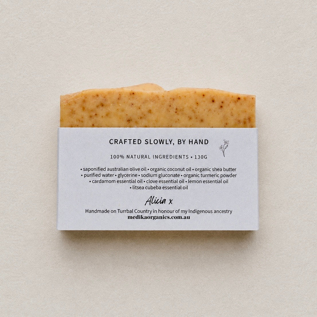 Turmeric Soap Bar Ingredients Medika Organics Botanical Soap